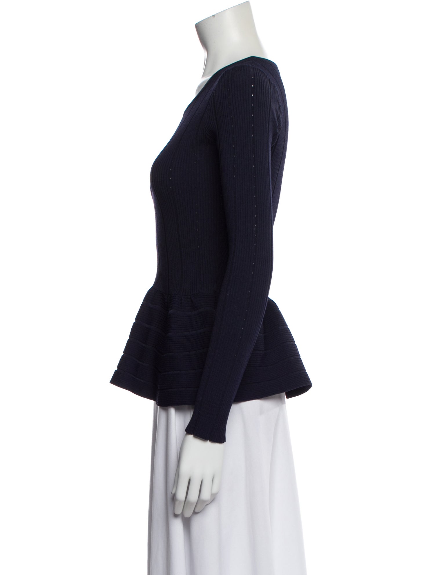 Sandro Crew Neck Long Sleeve Top