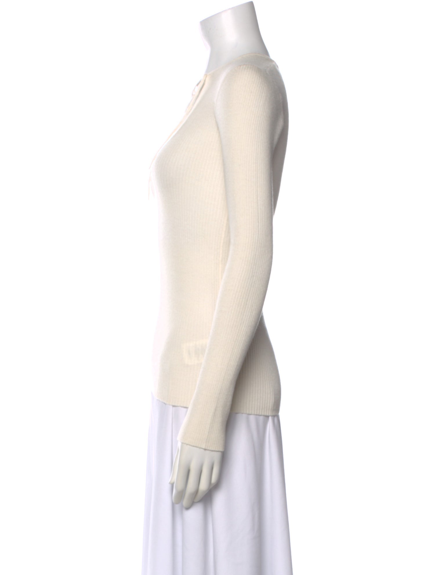 Sandro V-Neck Long Sleeve Top