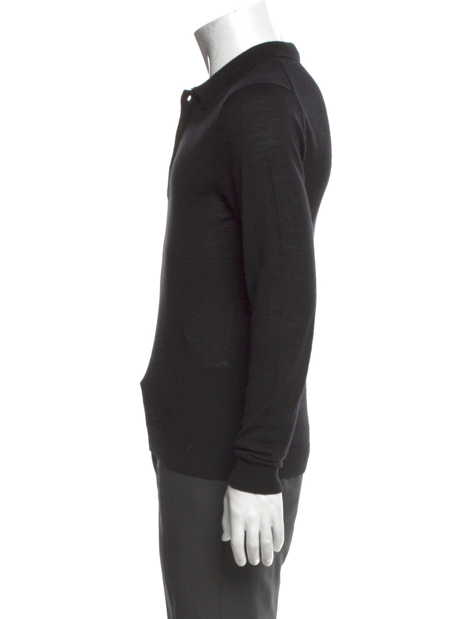 Sandro Wool Mock Neck Polo Sweater