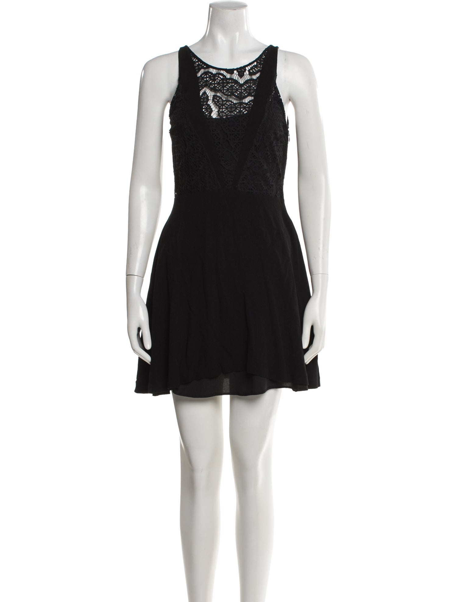 Sandro Scoop Neck Mini Dress