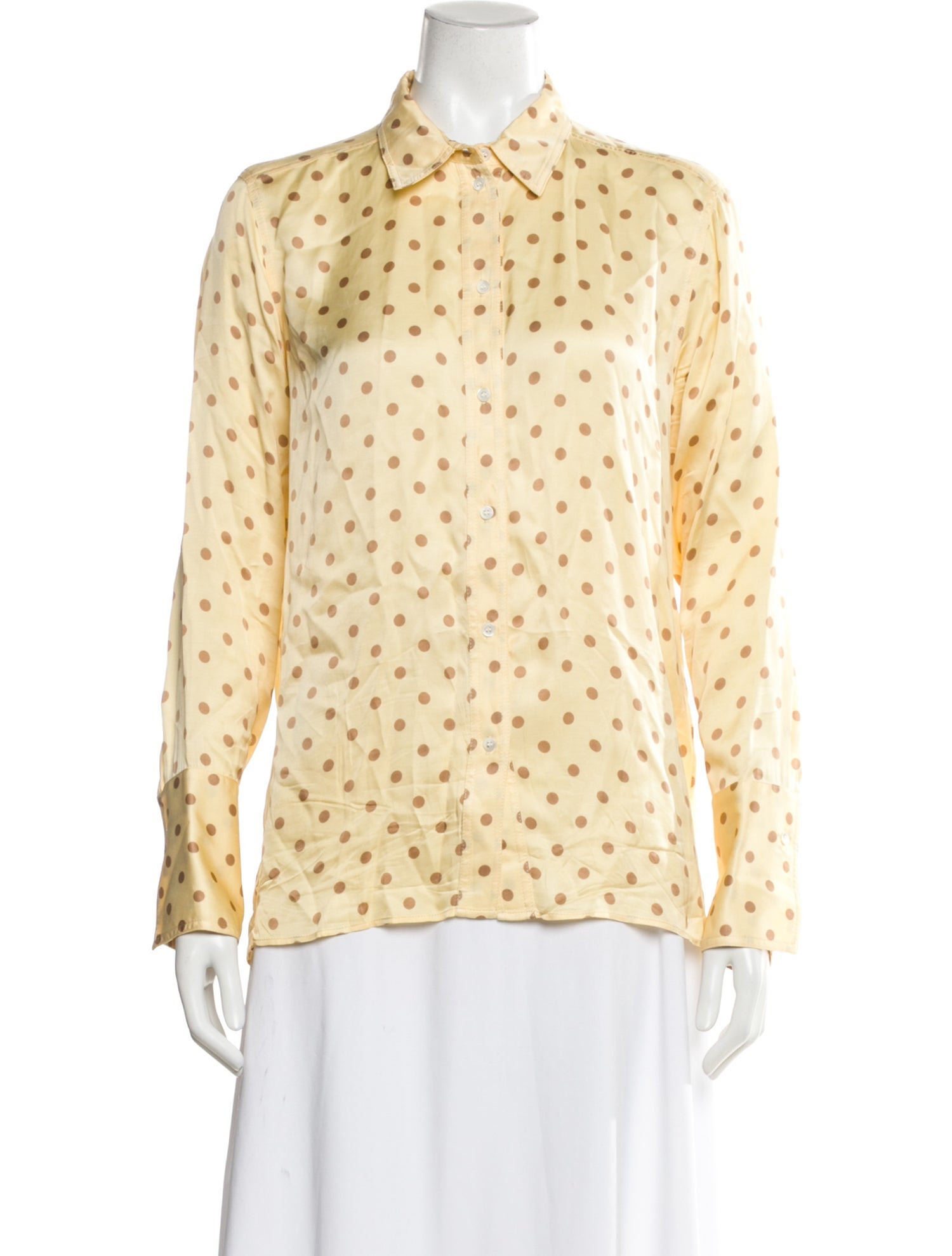Sandro Polka Dot Print Long Sleeve Blouse