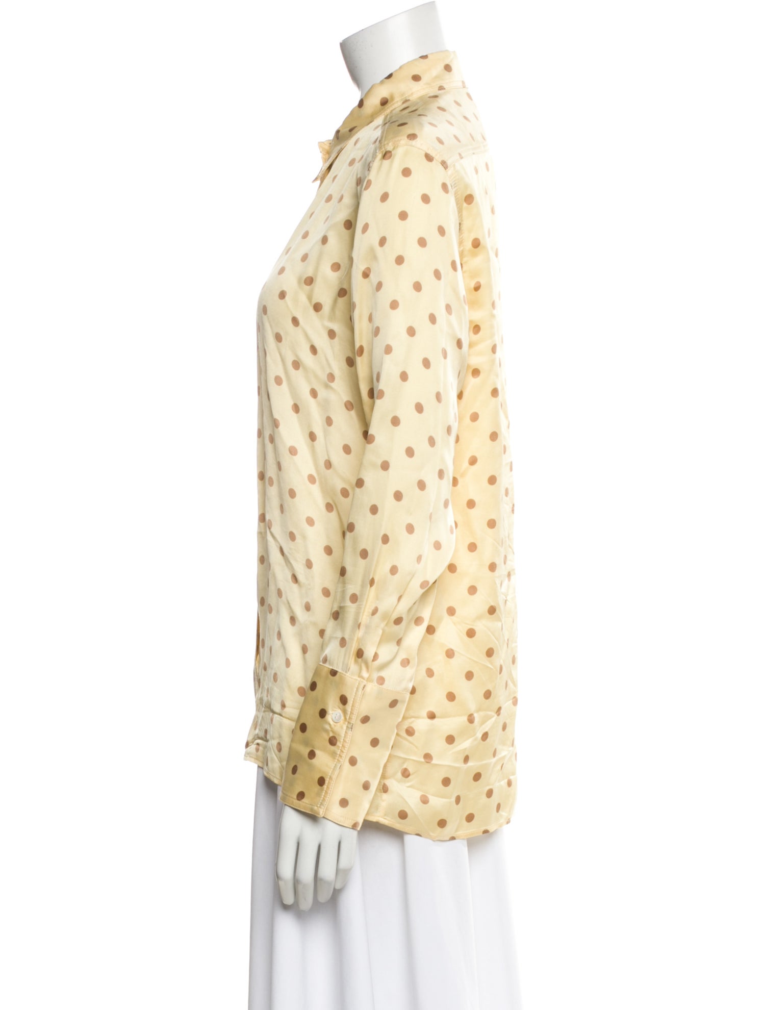 Sandro Polka Dot Print Long Sleeve Blouse