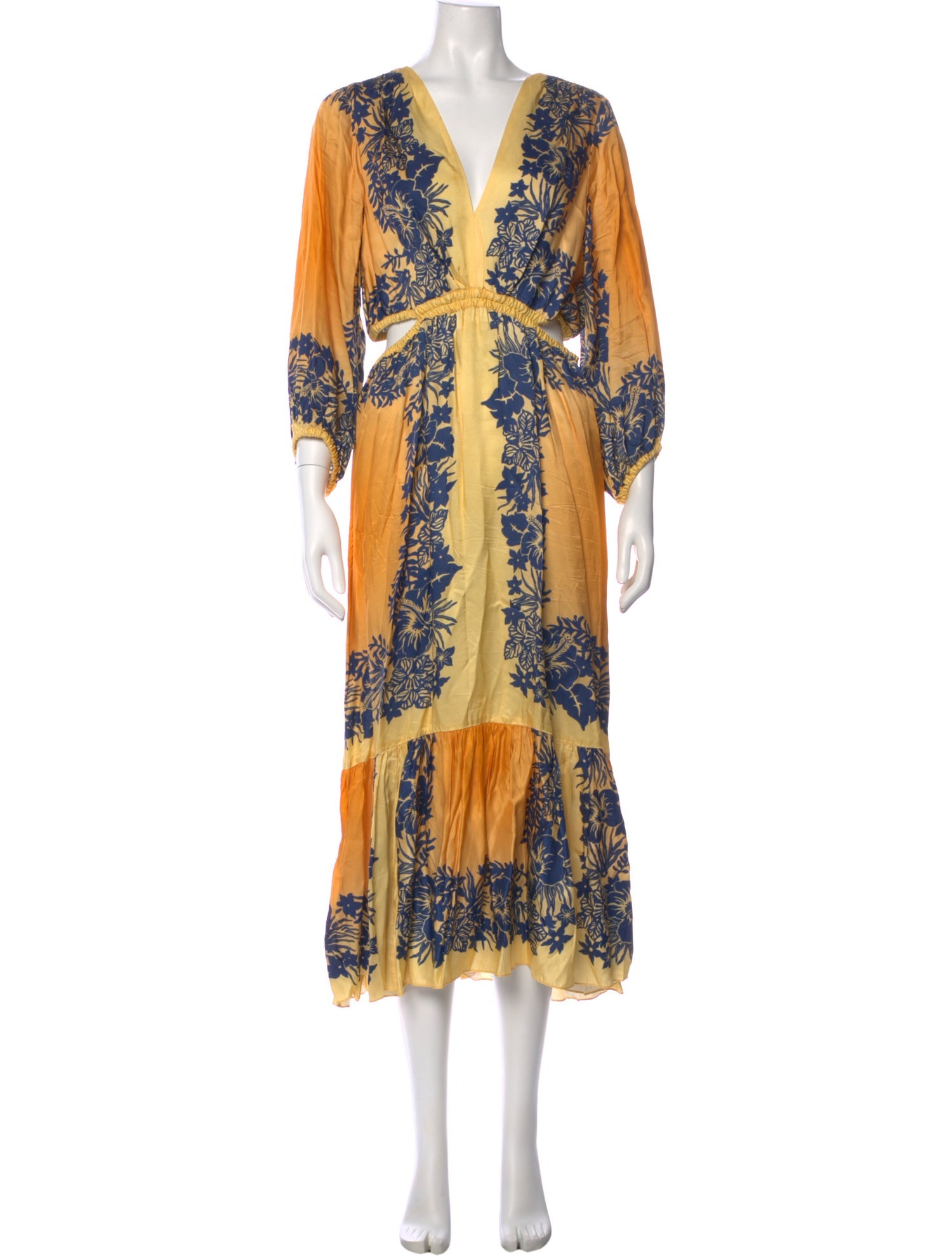 Sandro Printed Long Dress