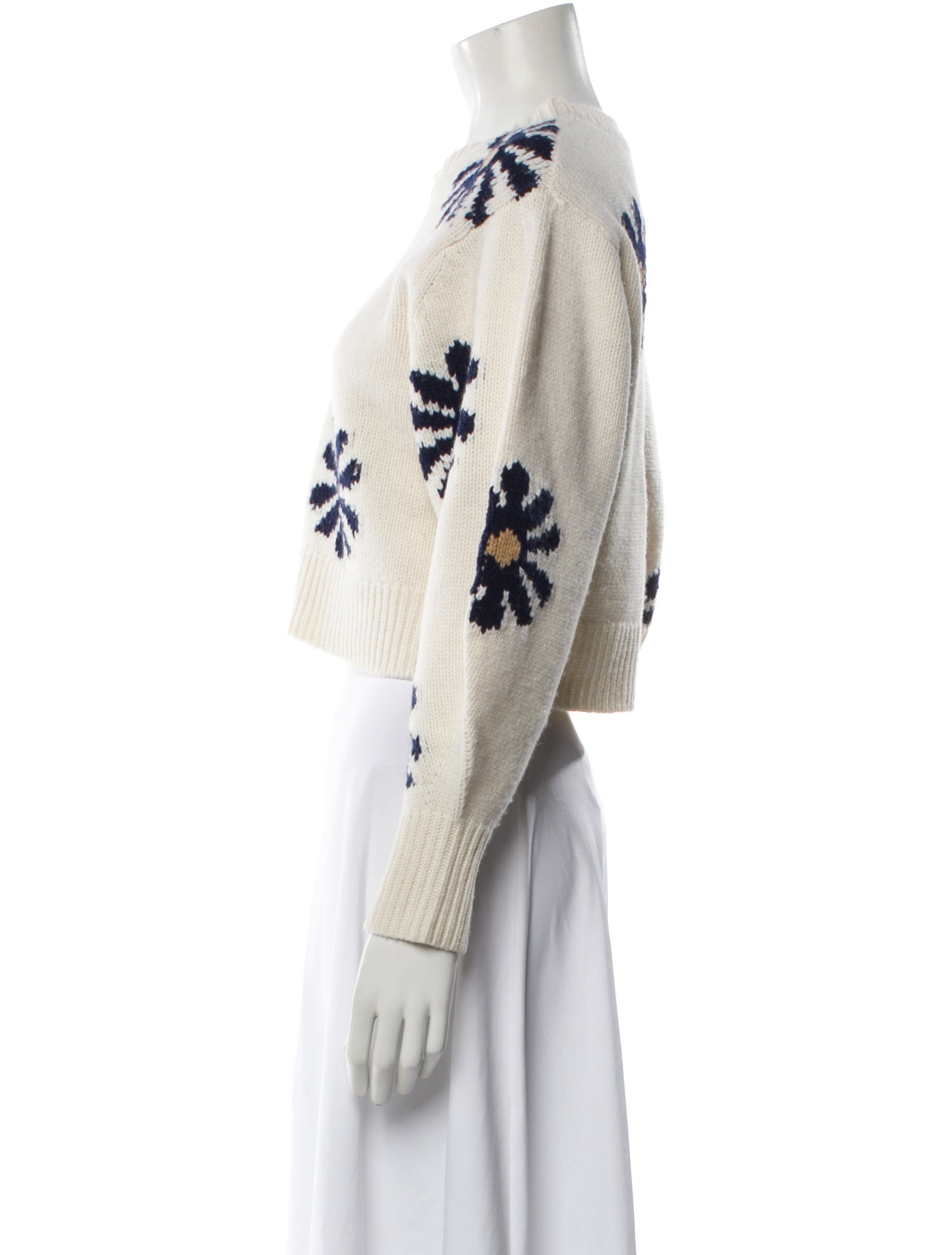 Sandro Wool Floral Print Sweater