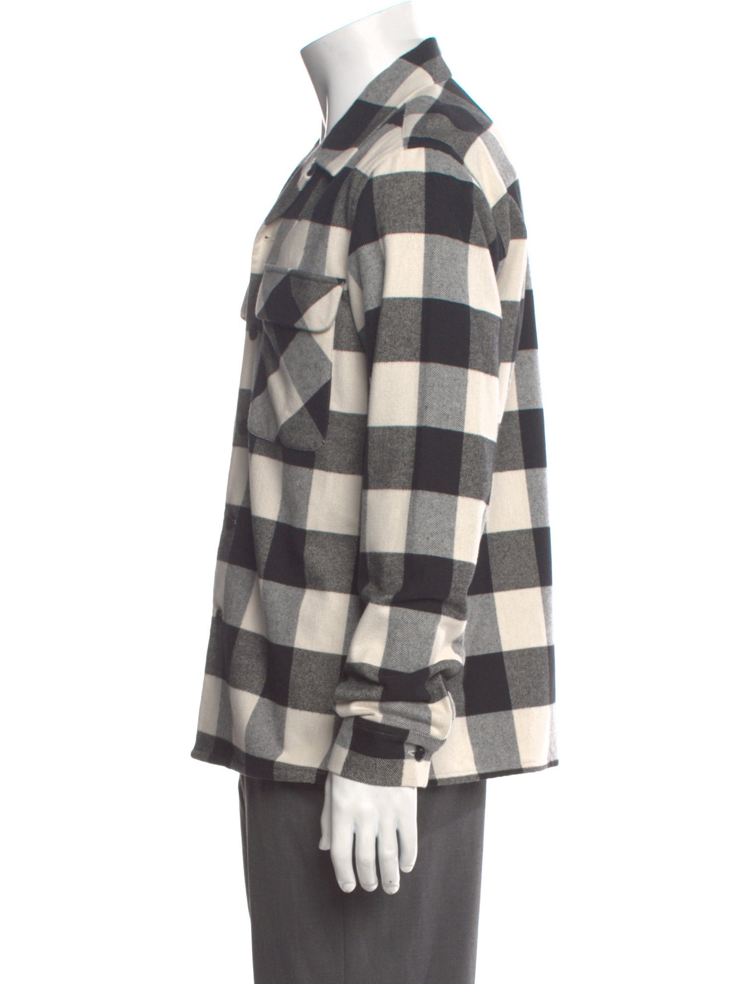 Sandro Plaid Print Long Sleeve Shirt