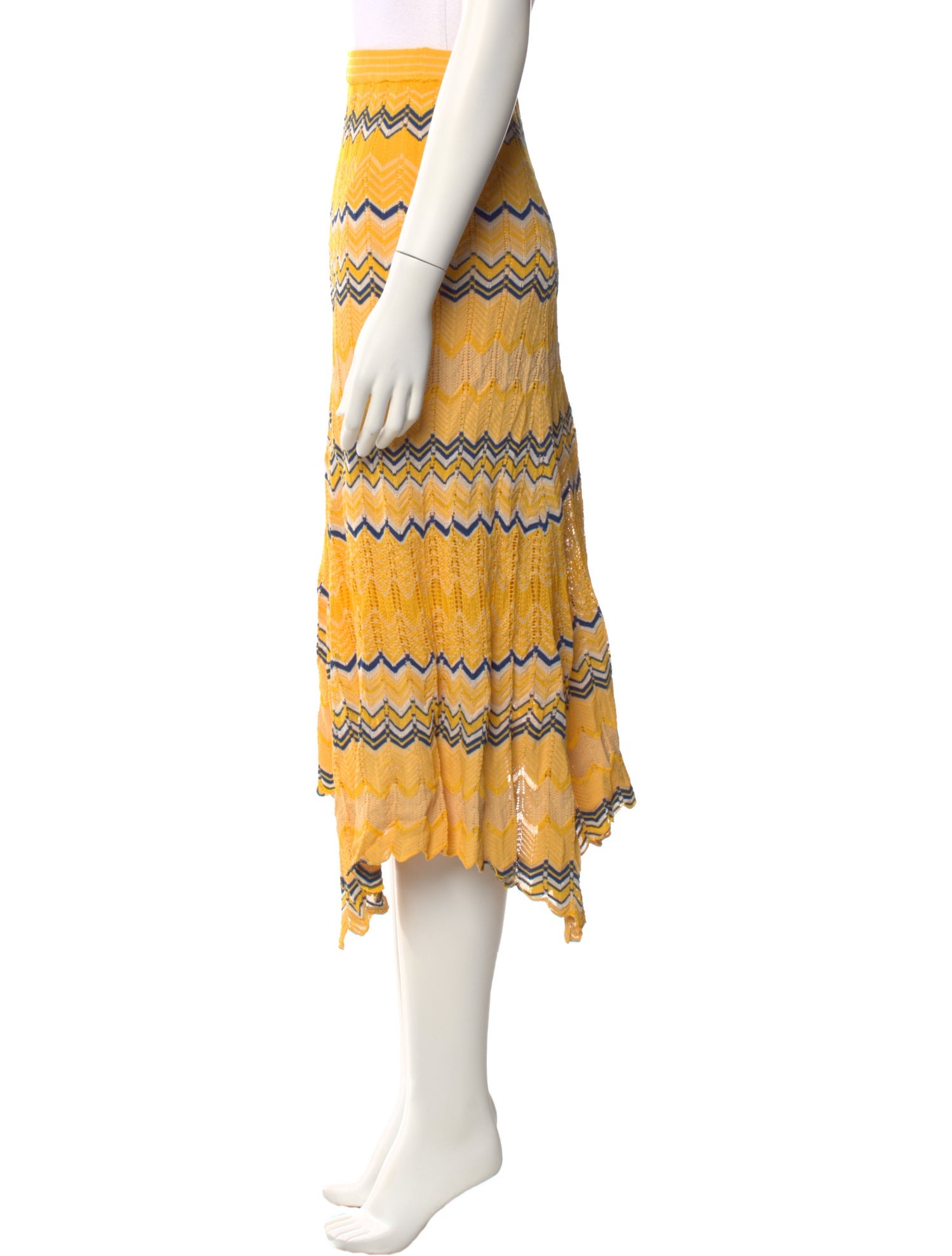 Sandro Striped Midi Length Skirt