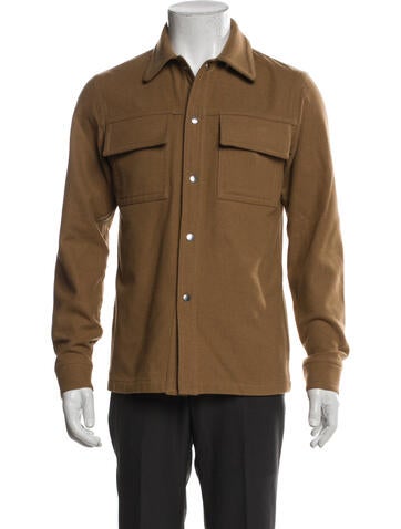 Pre-owned Sandro Wool Utility Jacket In Brown