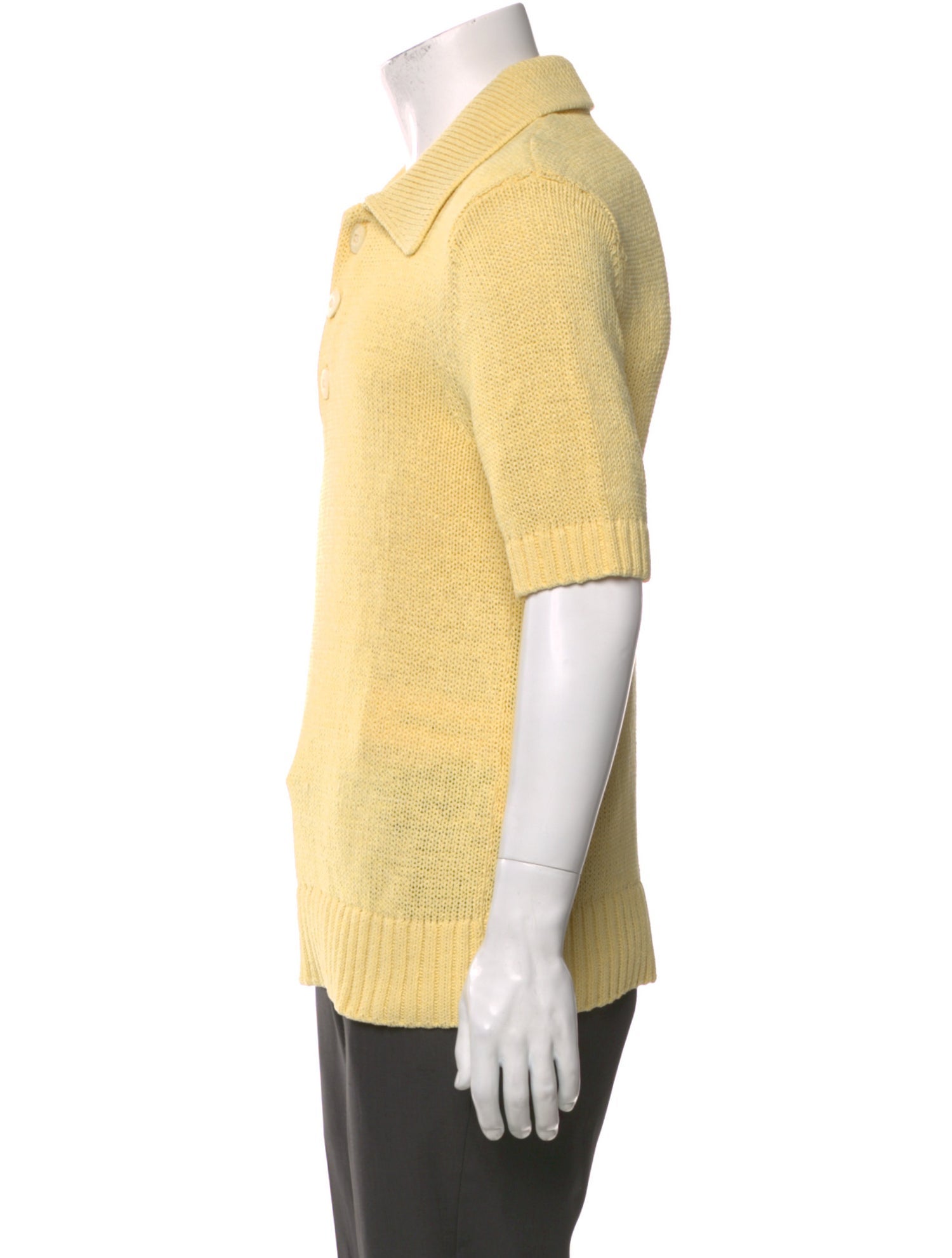 Sandro Mock Neck Short Sleeve Polo Sweater