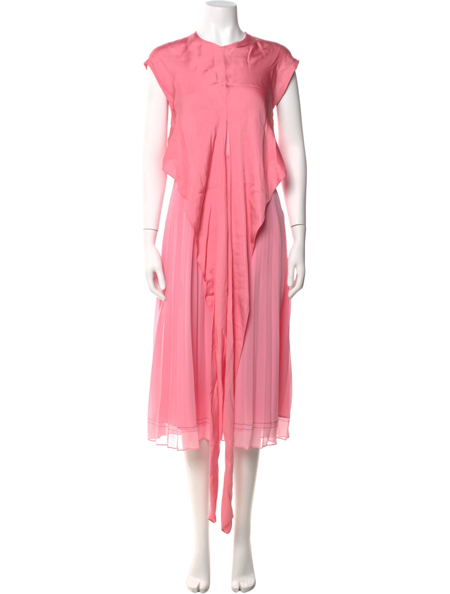 Sandro Crew Neck Midi Length Dress