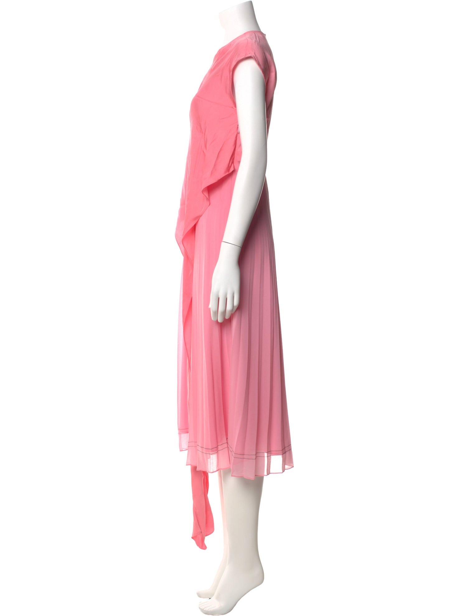 Sandro Crew Neck Midi Length Dress