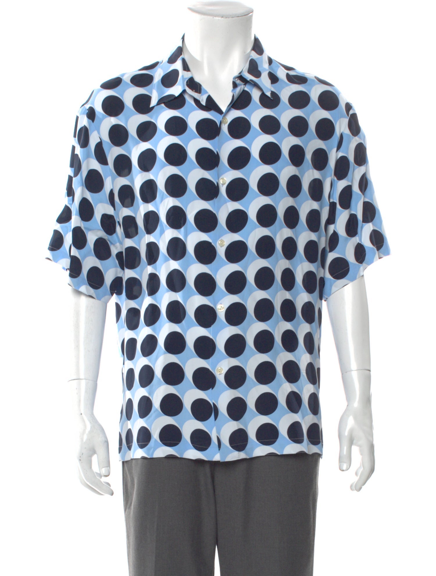 Sandro Polka Dot Print Short Sleeve Shirt