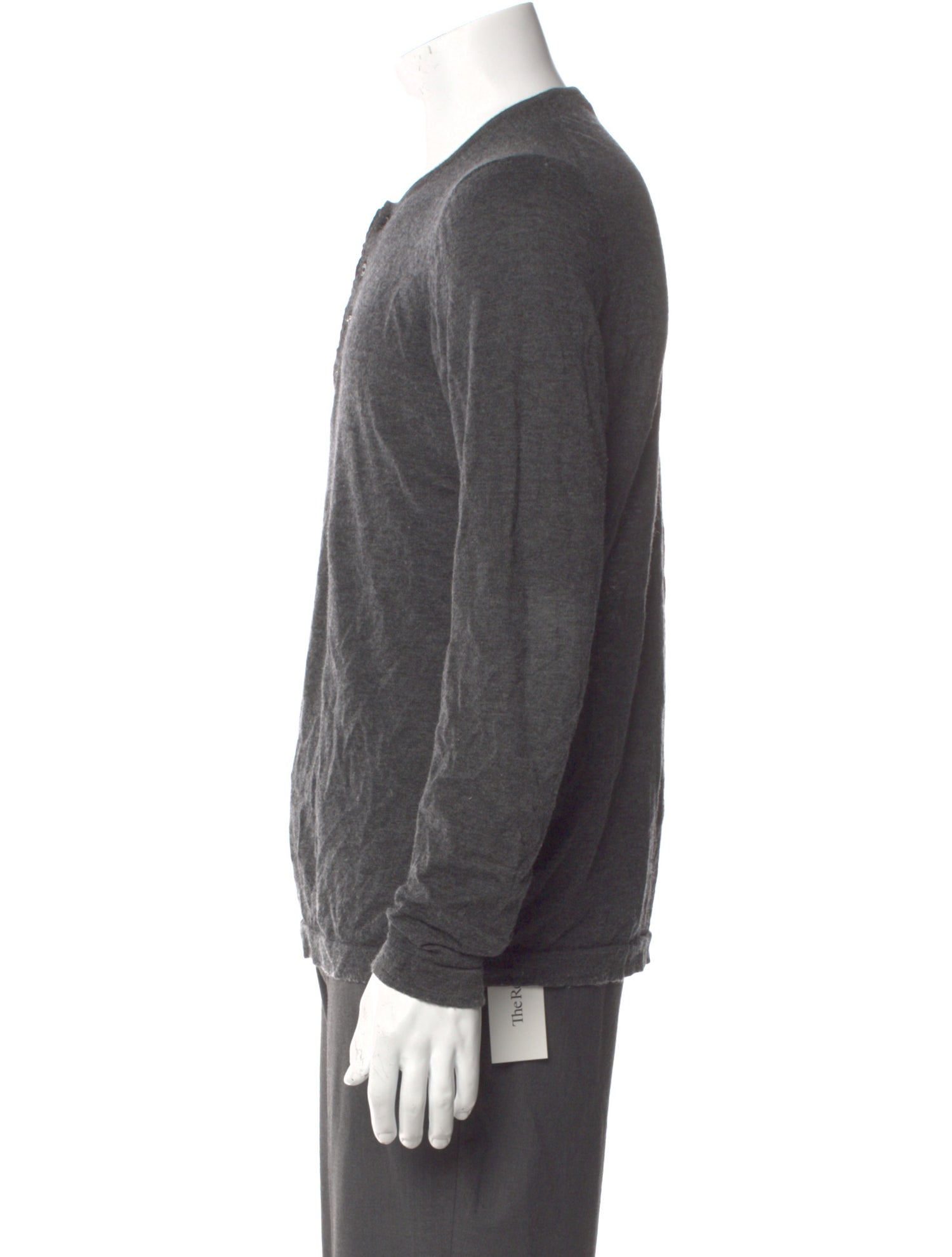 Sandro Wool Crew Neck Polo Sweater