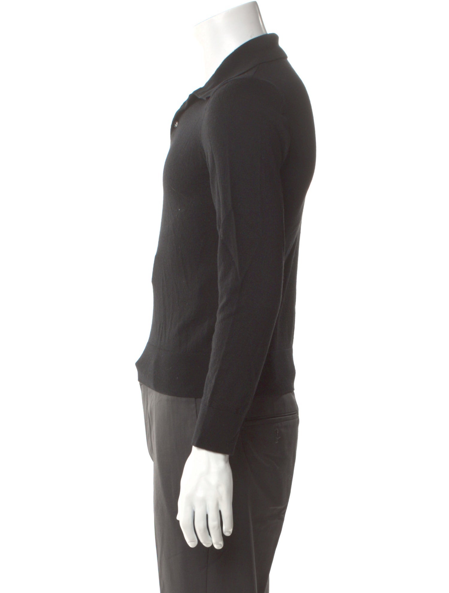 Sandro Crew Neck Long Sleeve Polo Shirt