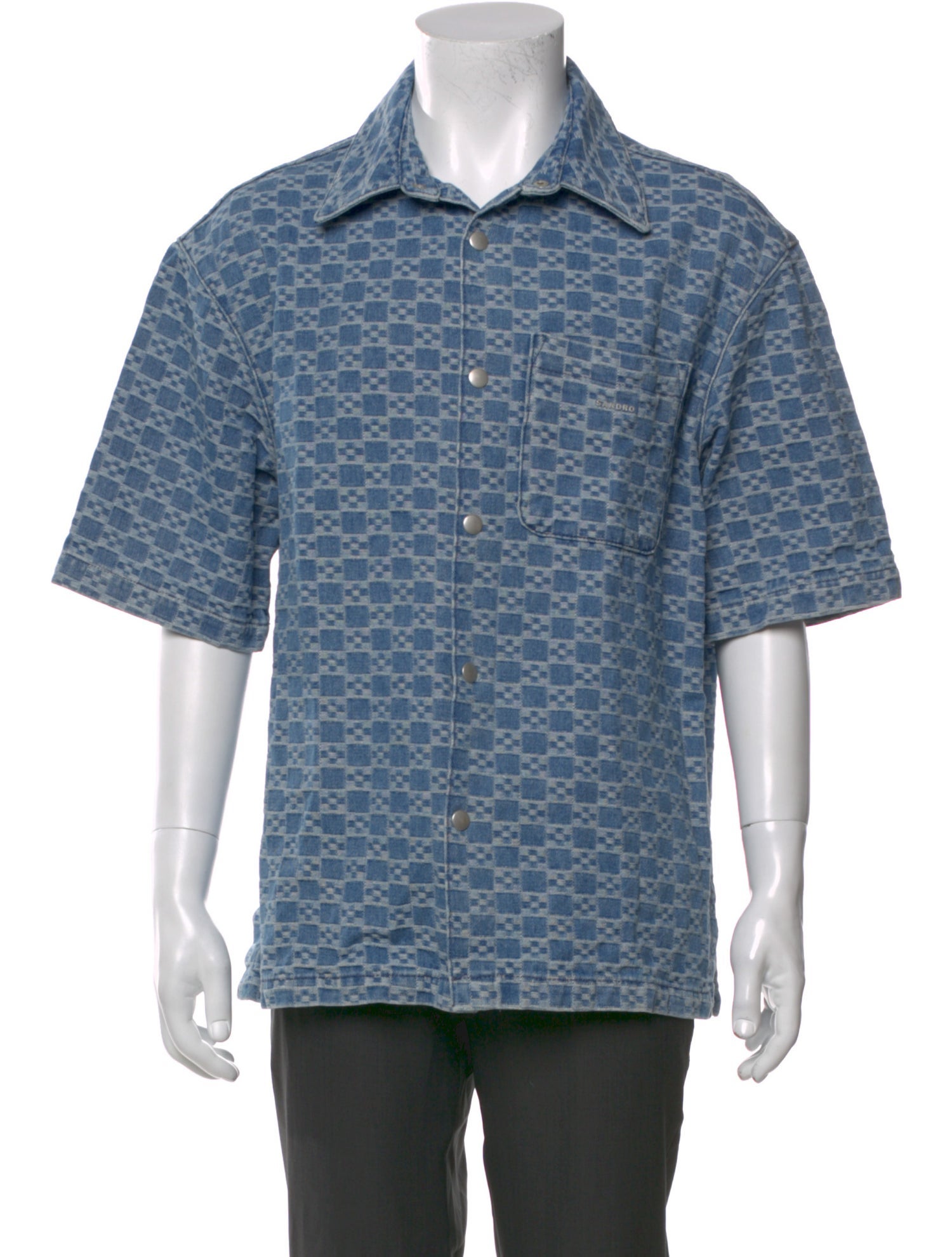Sandro Printed Short Sleeve Shirt