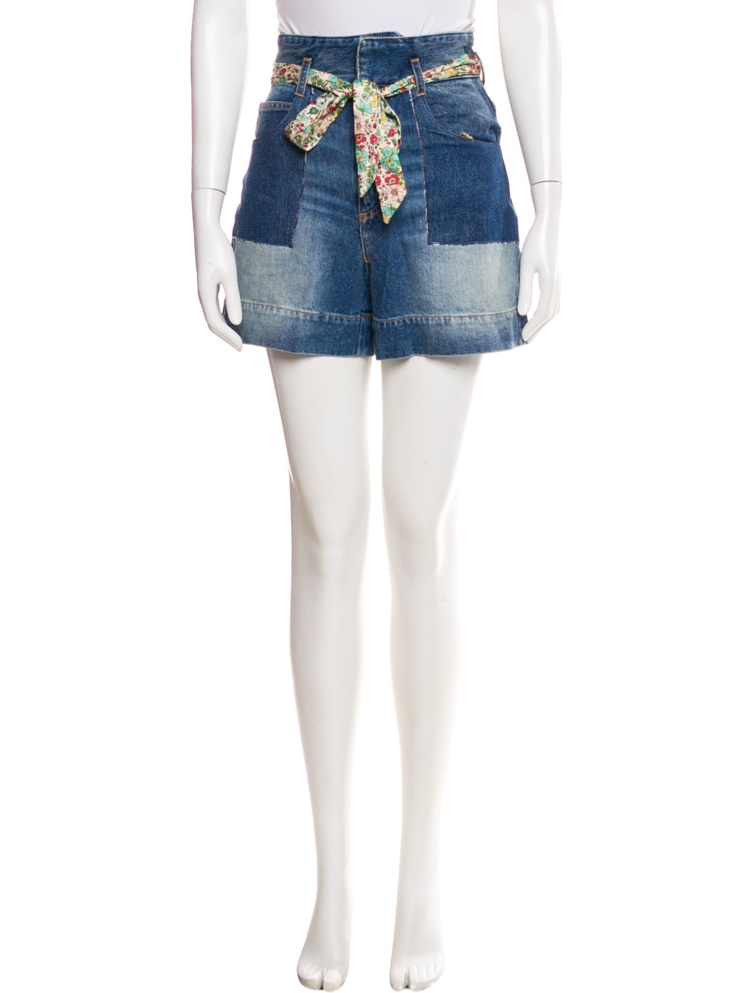 Sandro Printed Mini Shorts