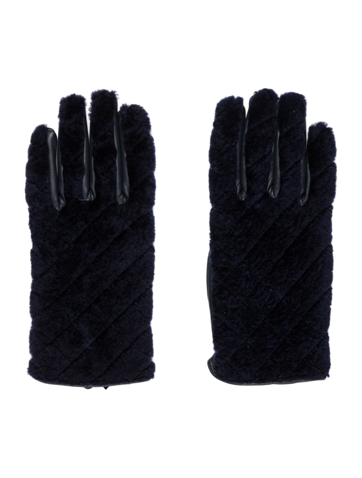 Sandro Leather Lamb Fur Gloves