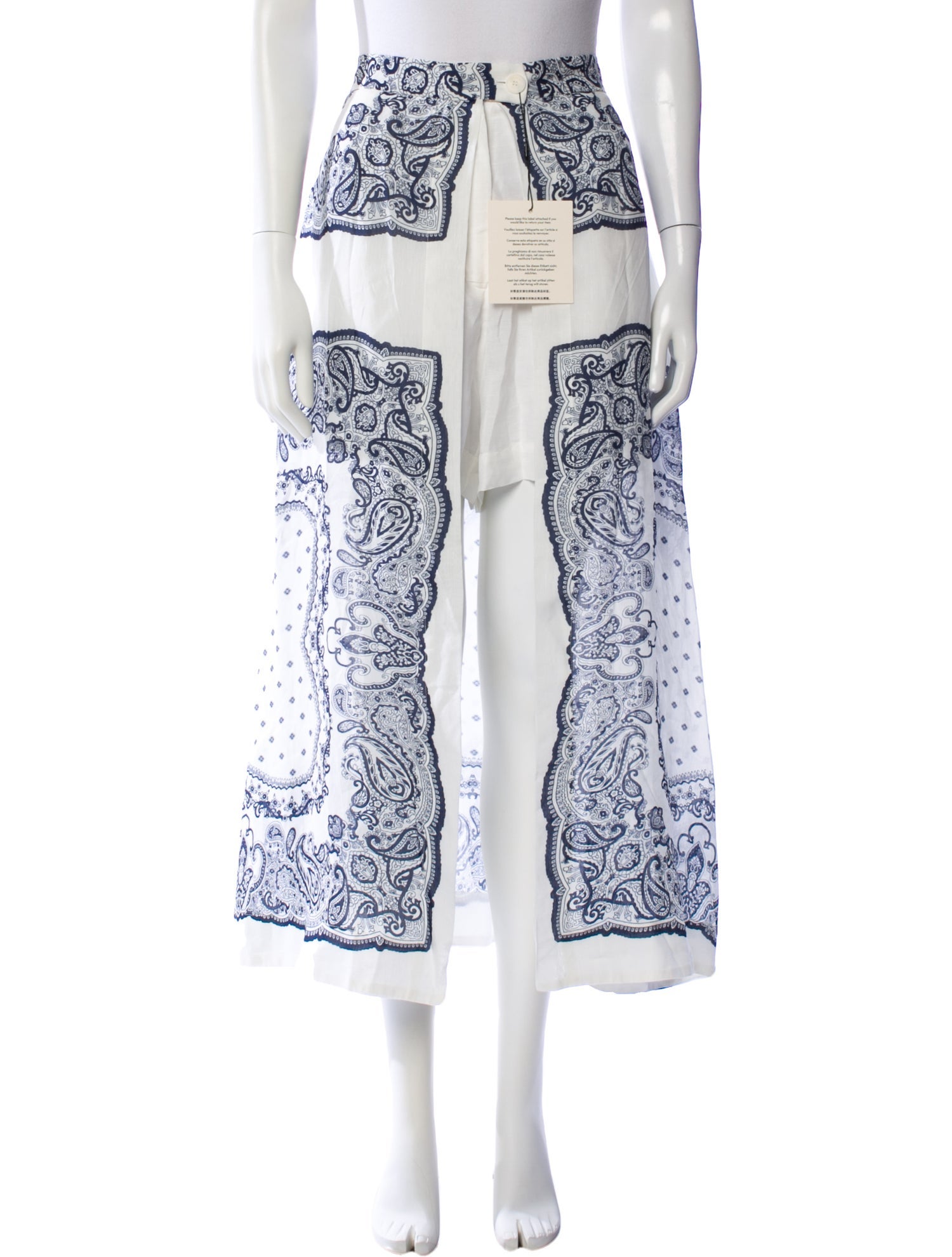 Sandro Paisley Print Knee-Length Shorts w/ Tags