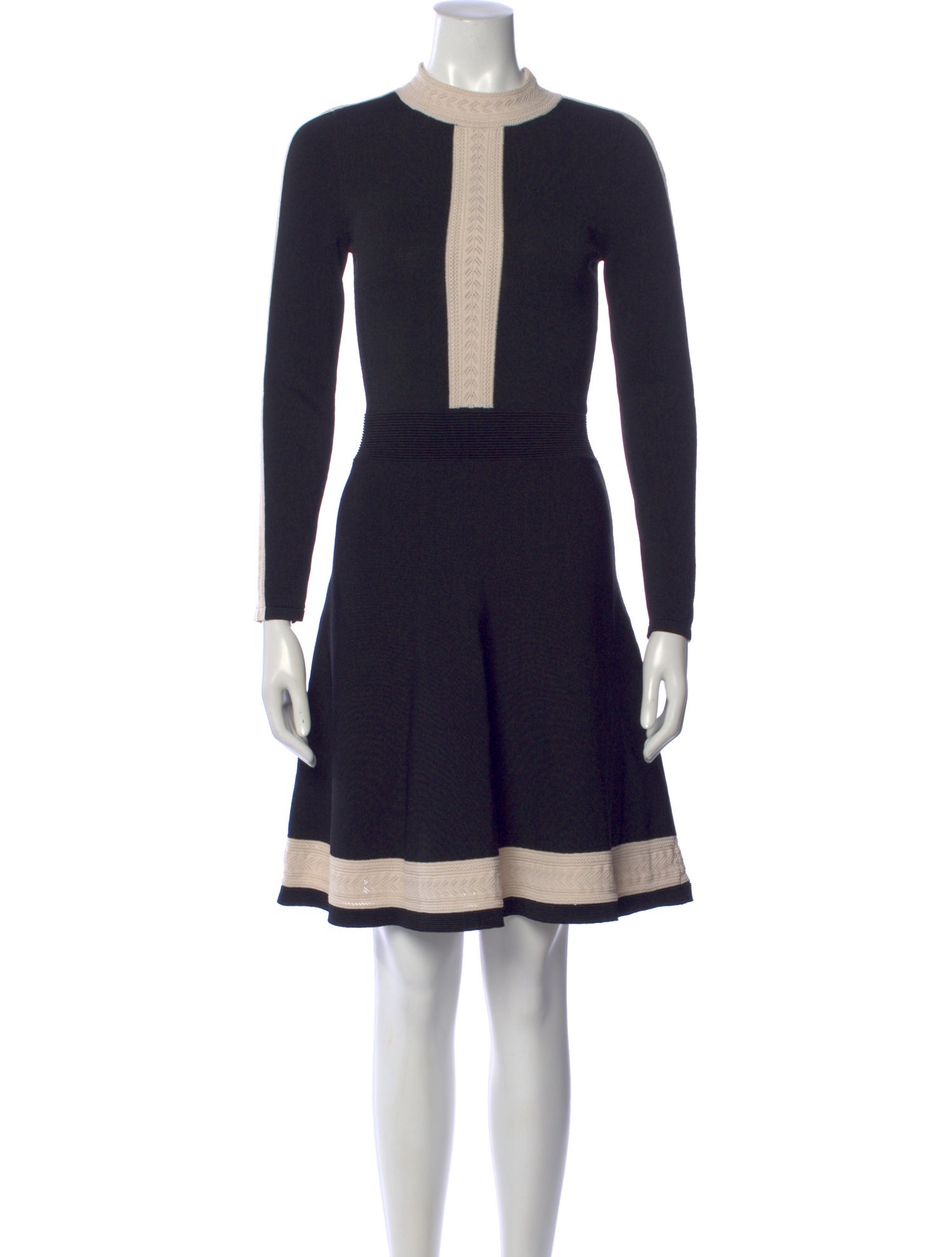 Sandro Mock Neck Knee-Length Dress