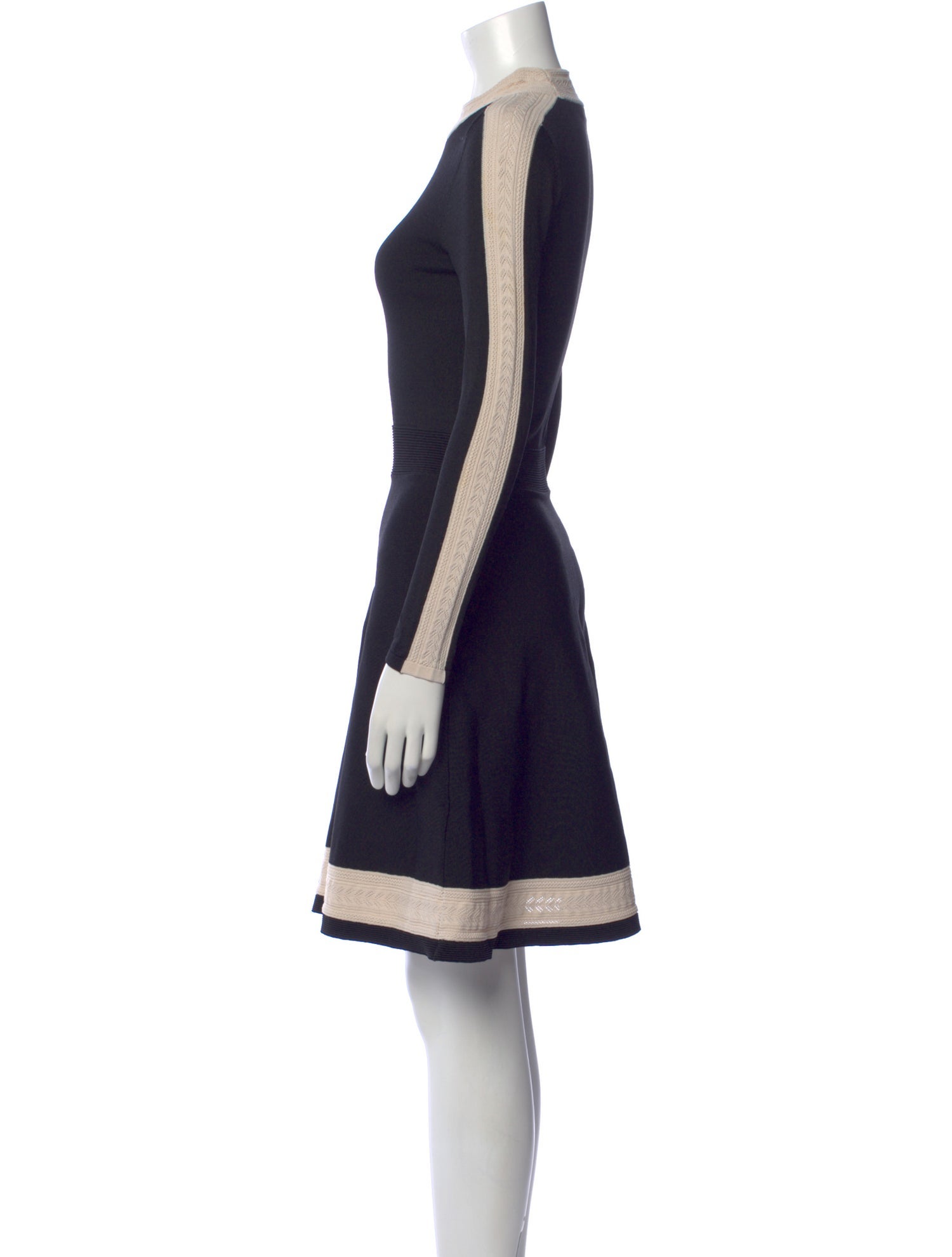 Sandro Mock Neck Knee-Length Dress