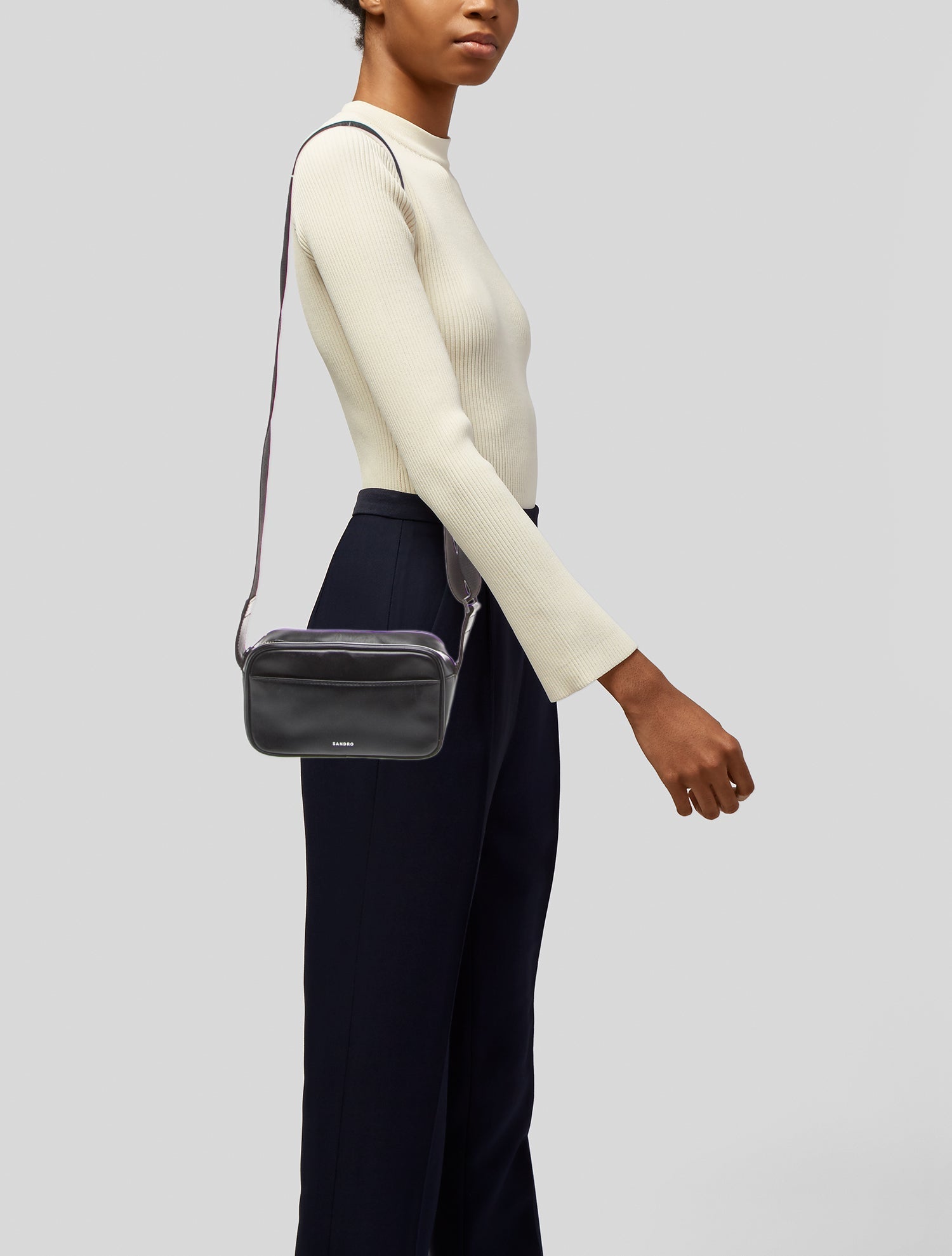Sandro Leather Crossbody Bag