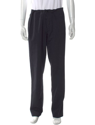 Pre-owned Sandro Wool Pants In Blue