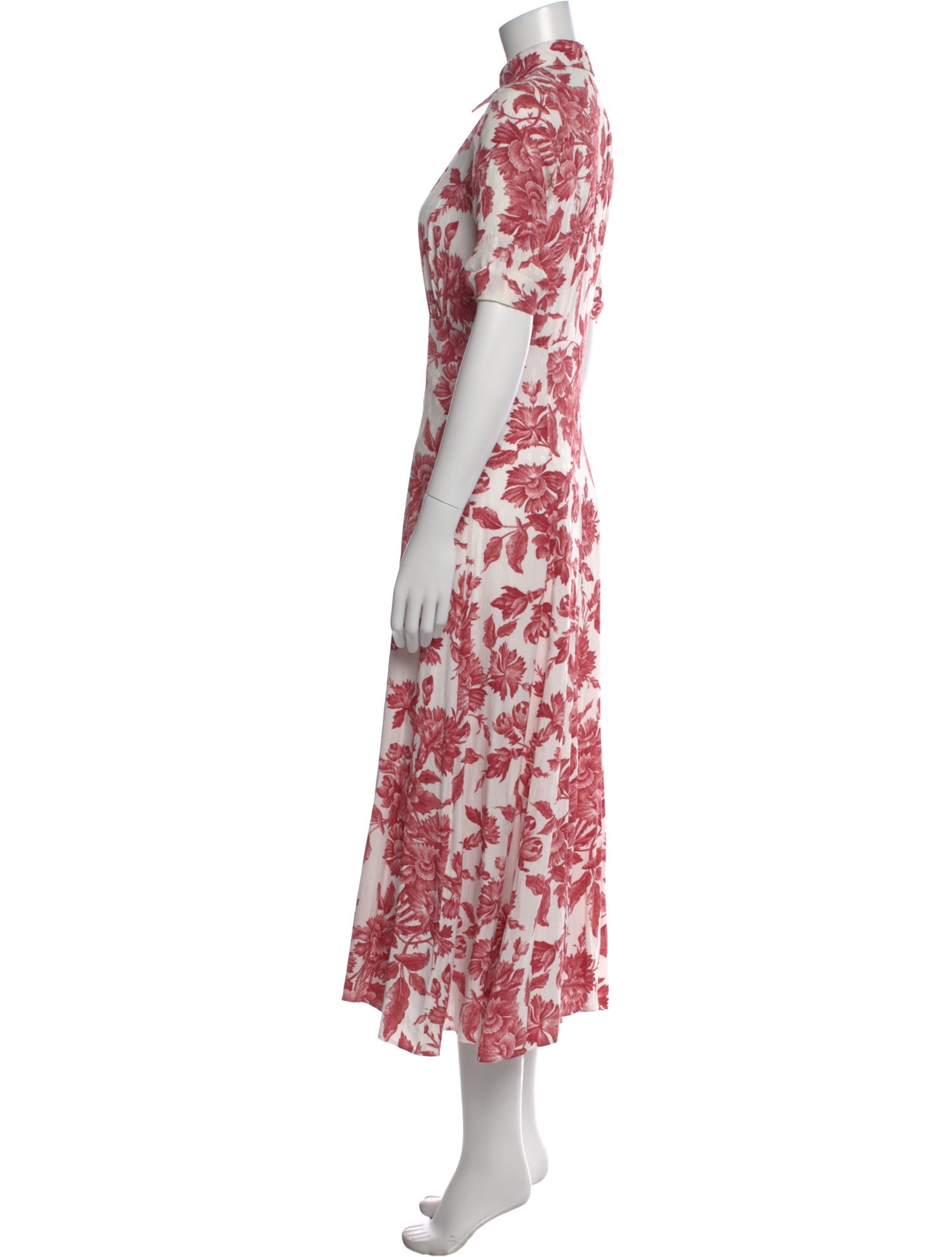 Sandro Floral Print Midi Length Dress