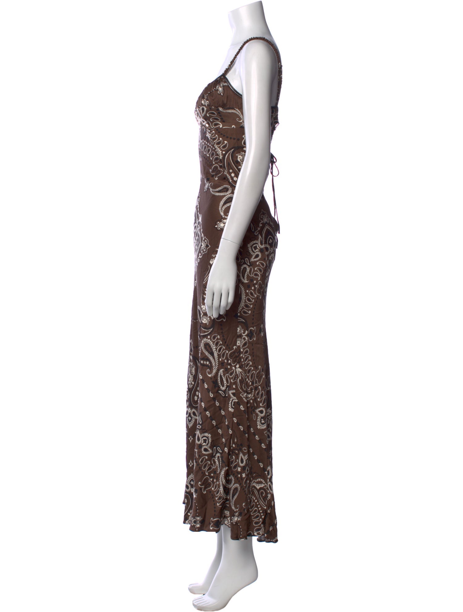 Sandro Paisley Print Long Dress