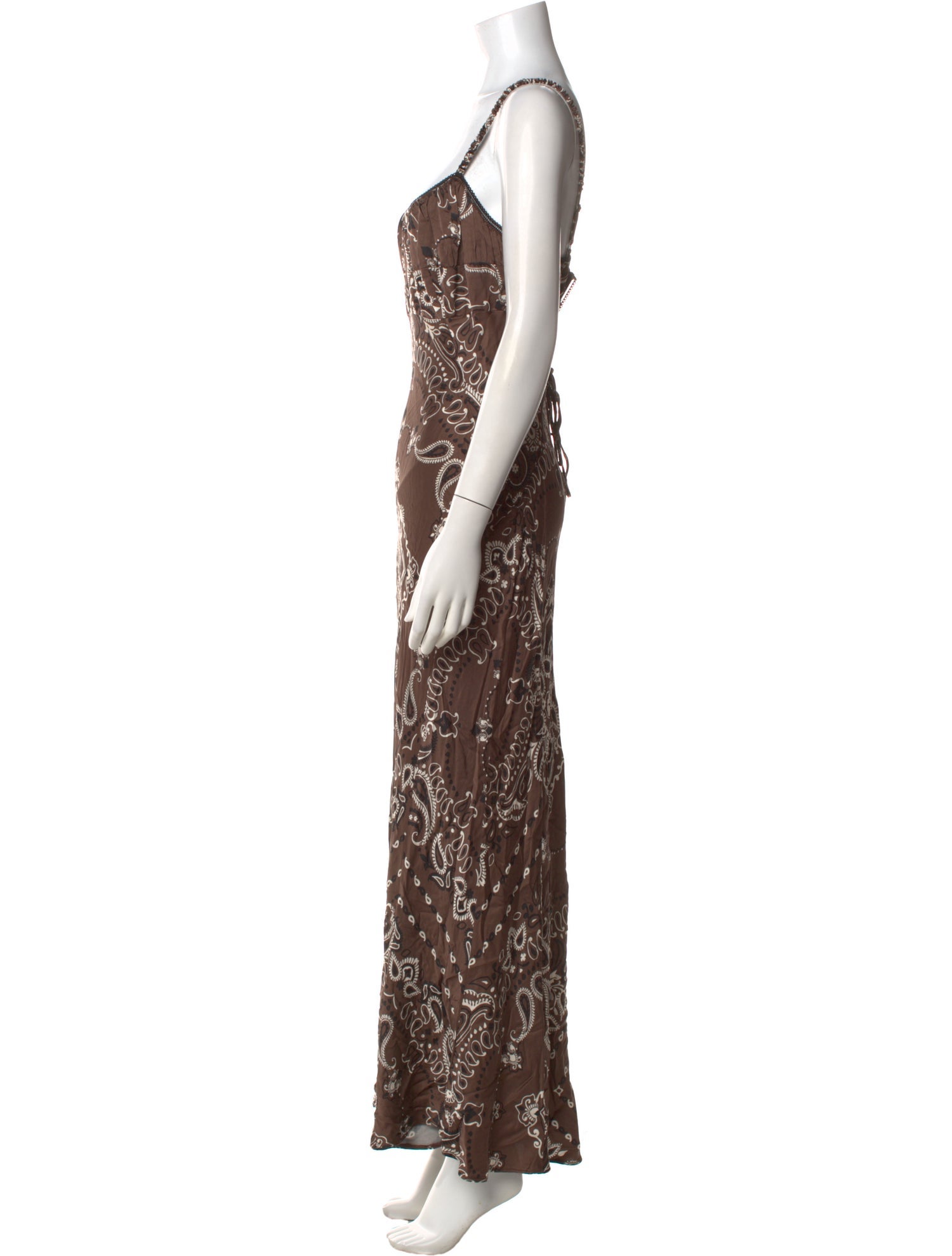 Sandro Paisley Print Long Dress