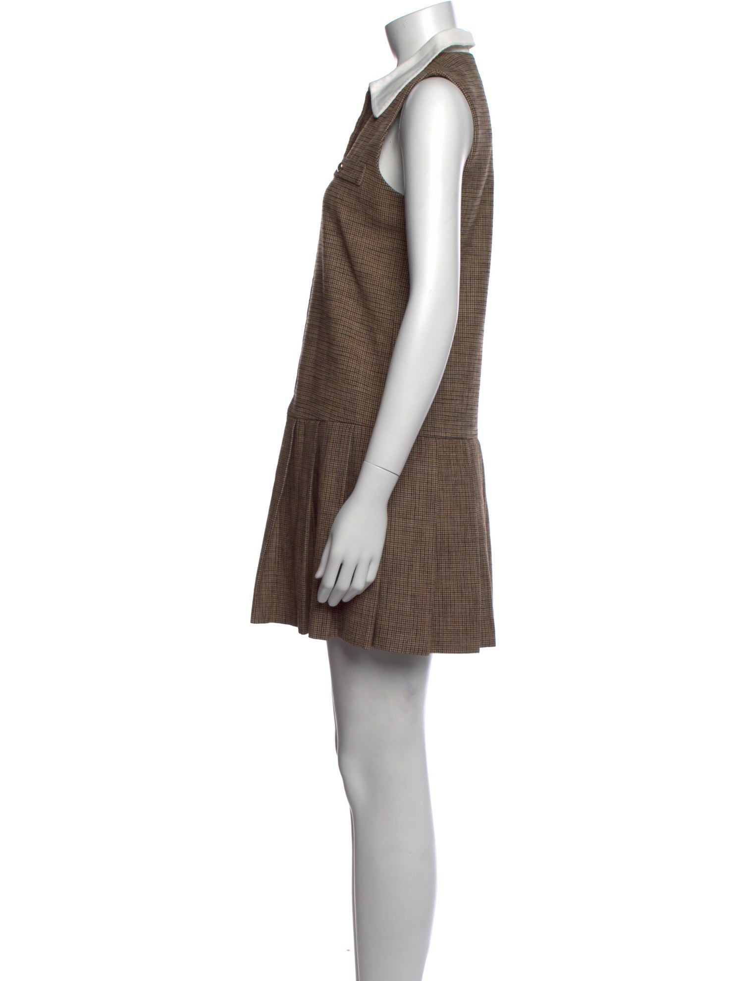 Sandro Plaid Print Mini Dress