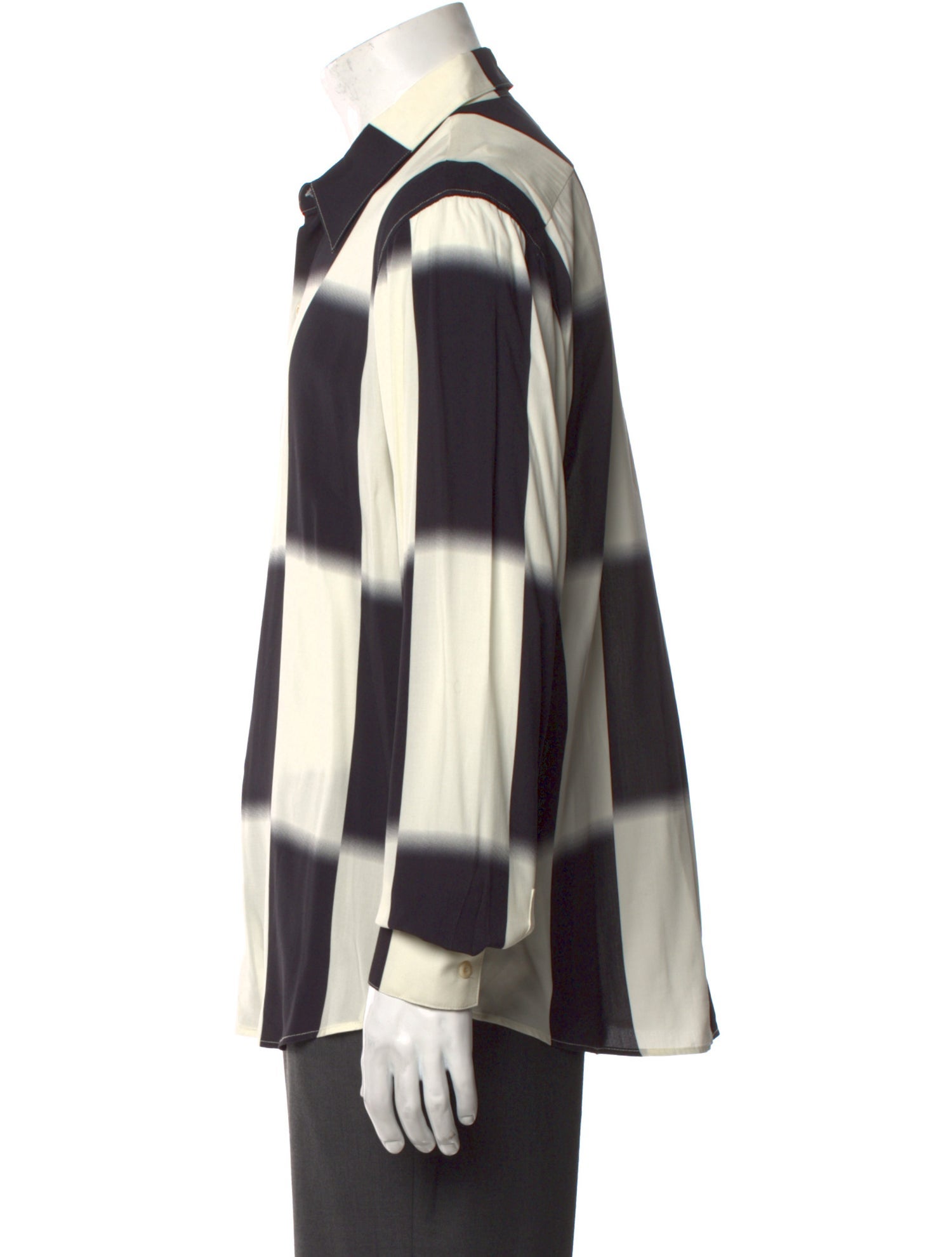 Sandro Colorblock Pattern Long Sleeve Shirt