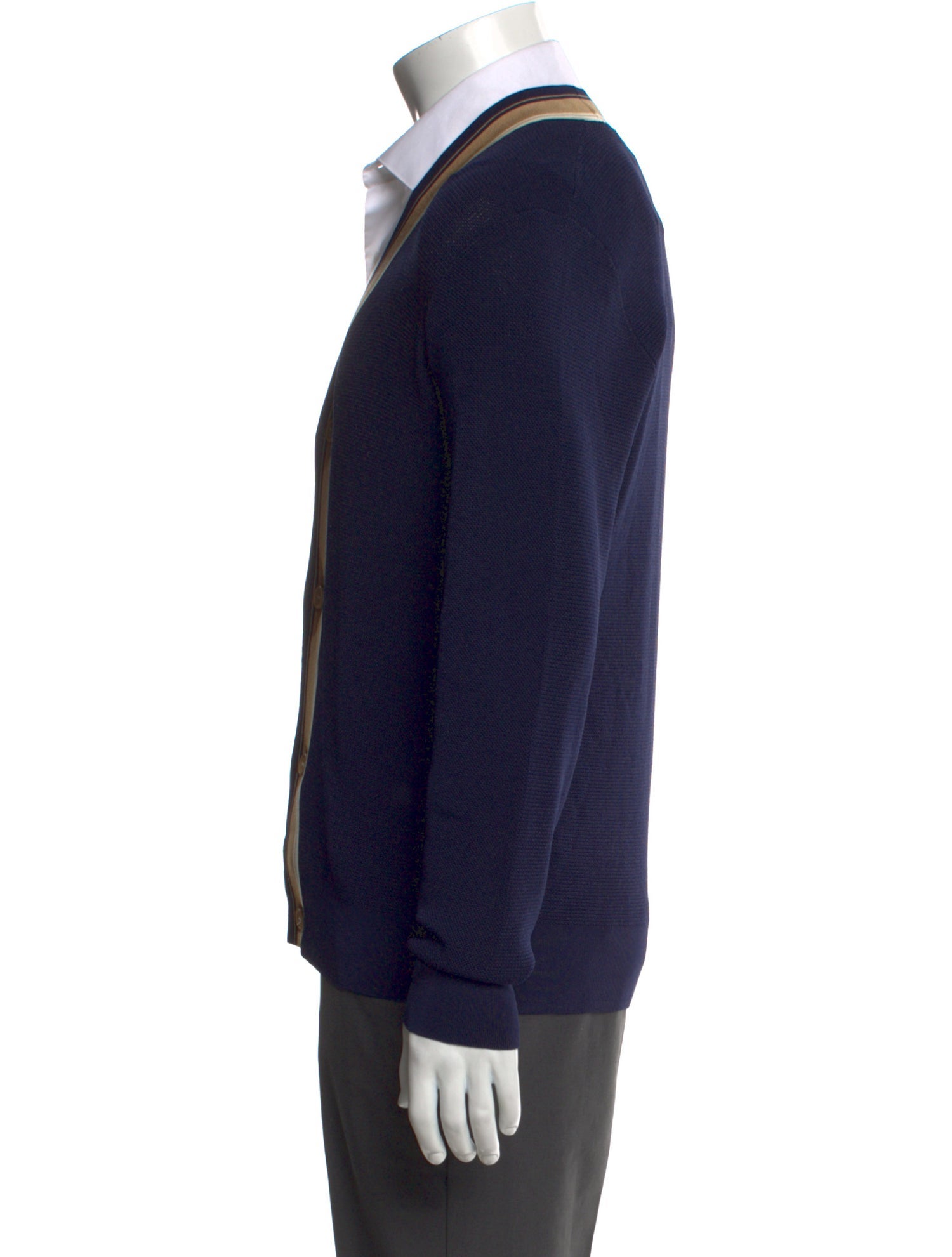 Sandro Colorblock Pattern V-Neck Cardigan