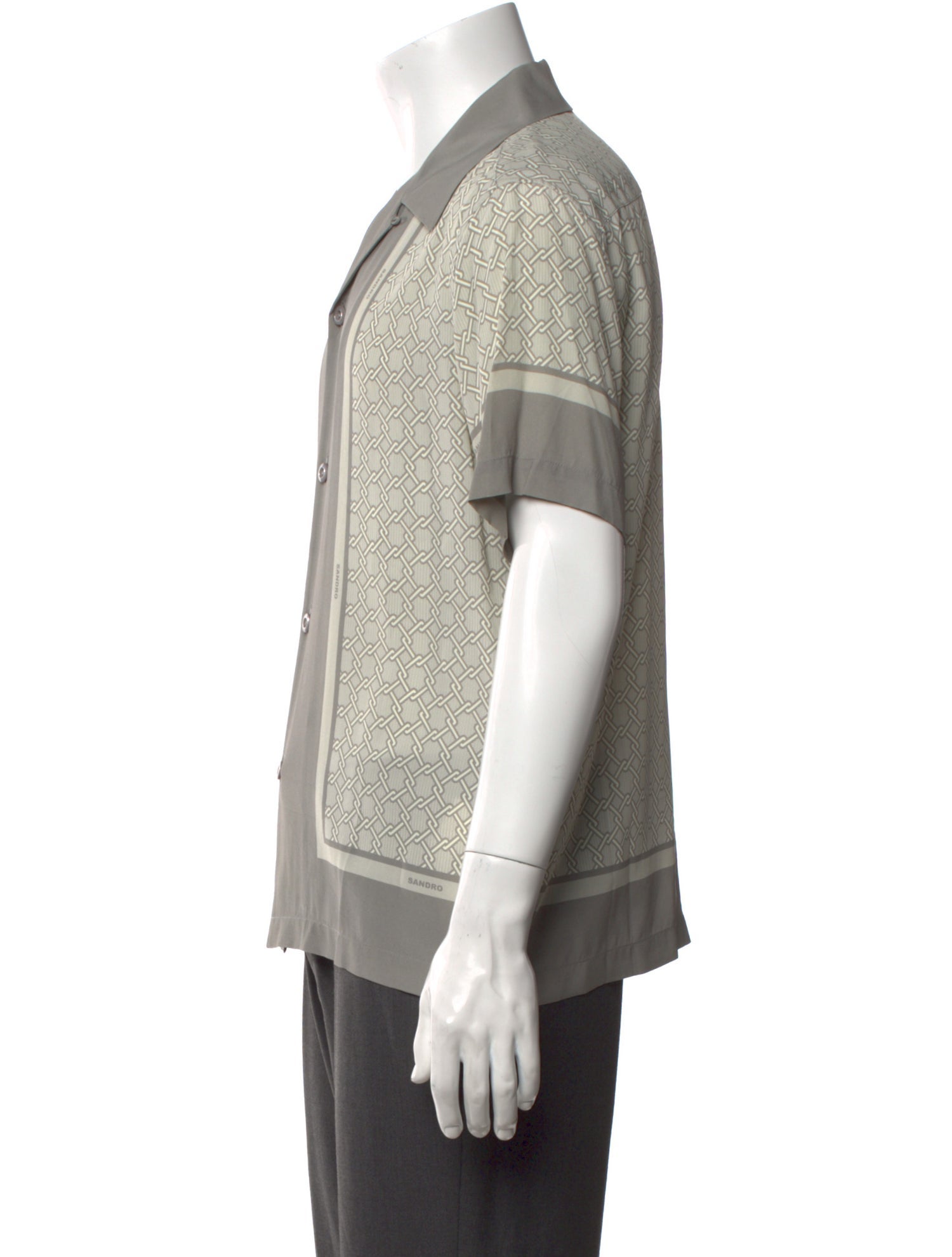 Sandro Patterned Short Sleeve Shirt