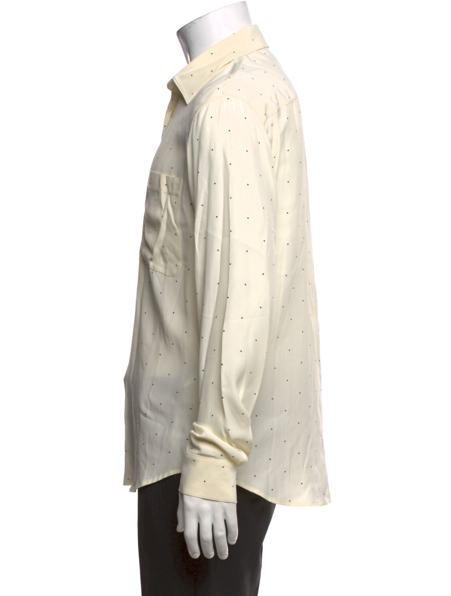 Sandro Polka Dot Print Long Sleeve Dress Shirt