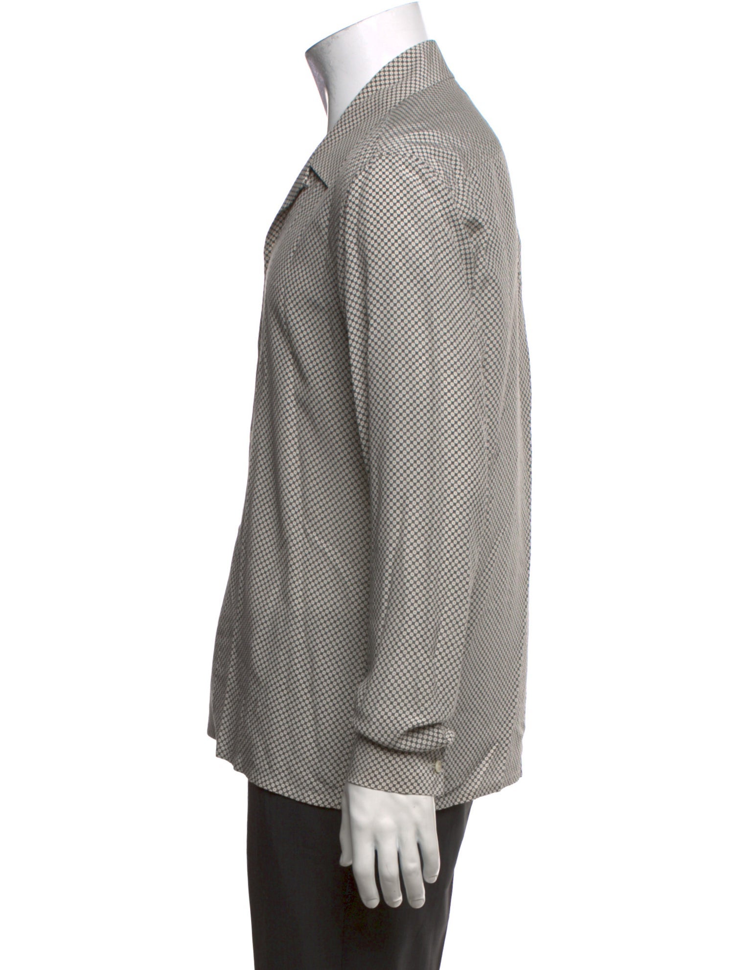 Sandro Patterned Long Sleeve Dress Shirt