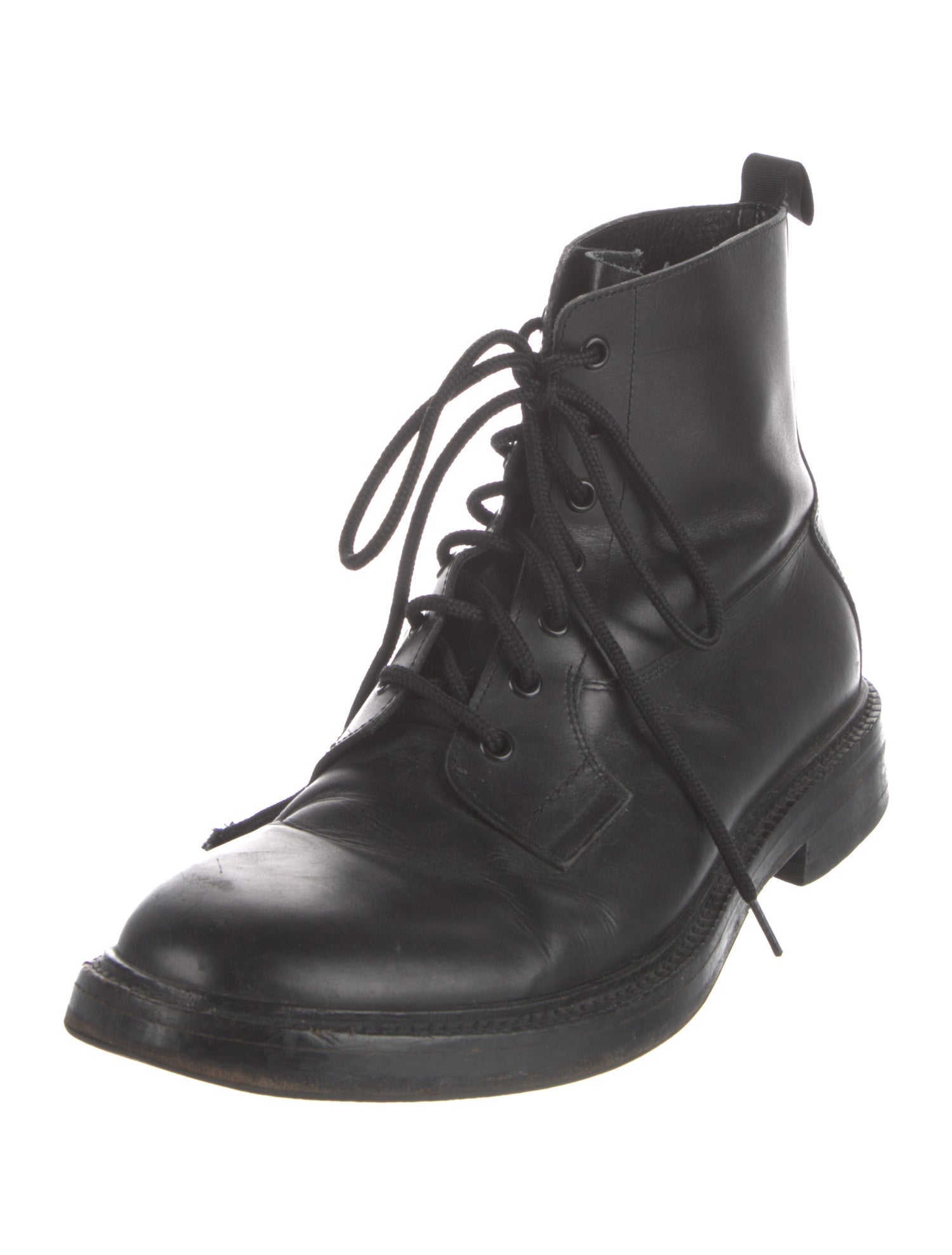 Sandro Leather Lace-Up Boots