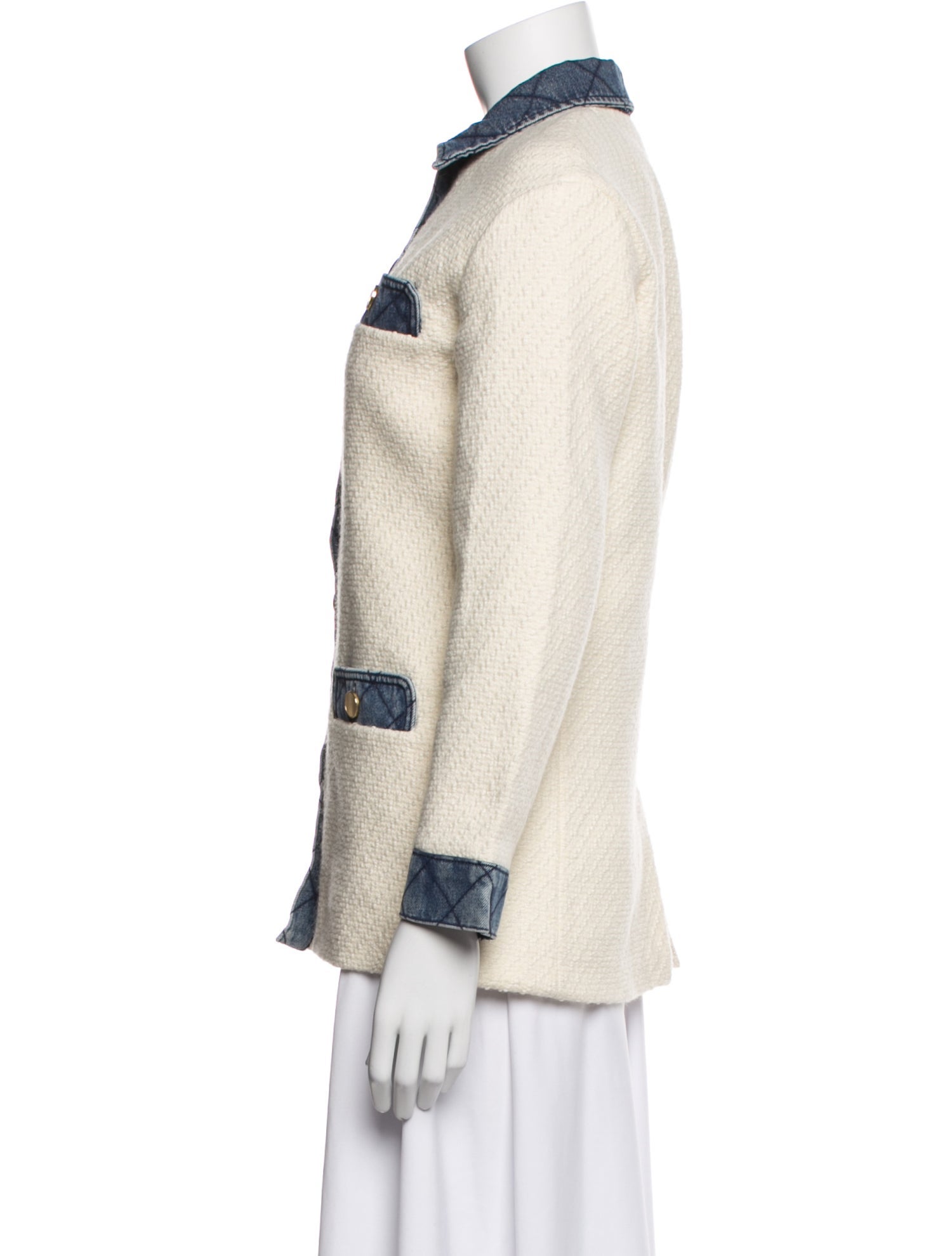 Sandro Wool Tweed Pattern Jacket