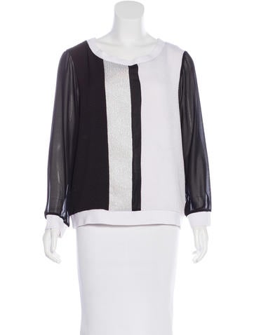 Sandro Metallic Textured Top