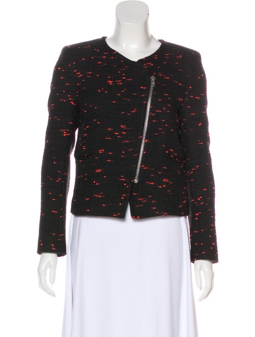 Sandro Structured Moto Jacket Black