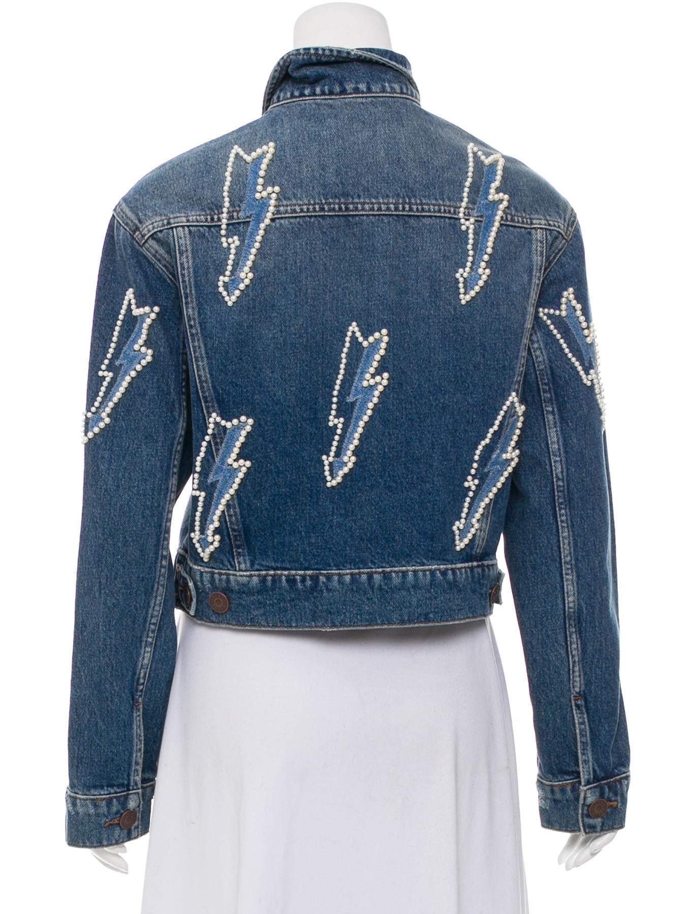 sandro pearl denim jacket