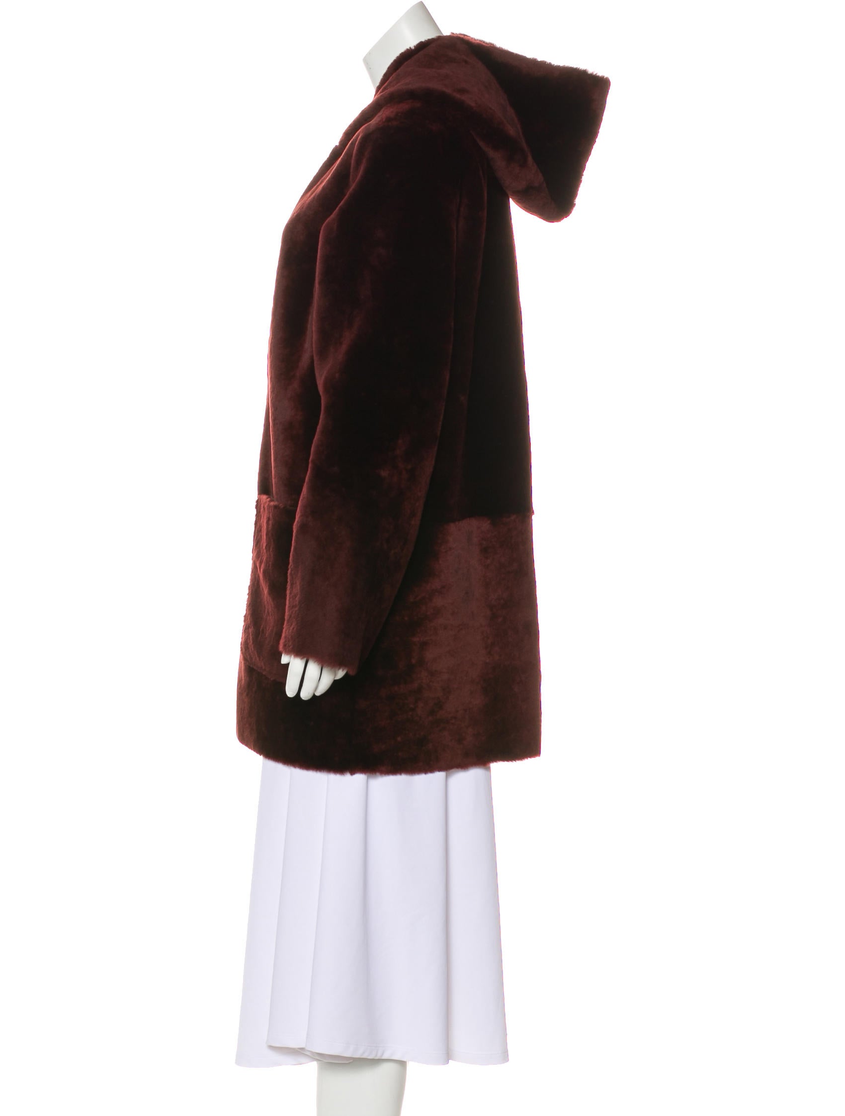 sandro reversible shearling coat