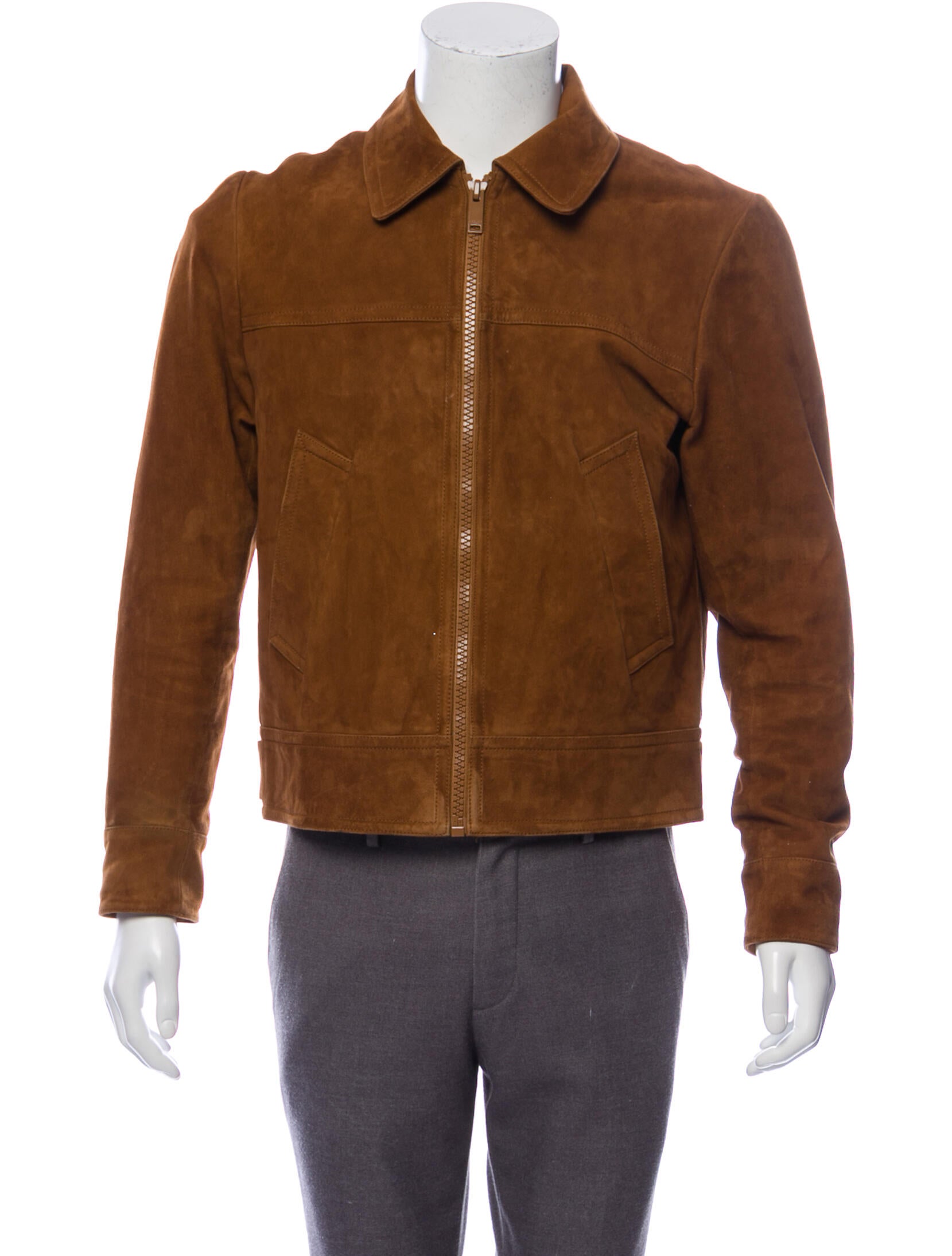 Sandro Suede Point Collar Jacket