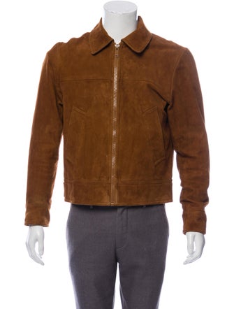 Sandro Suede Point Collar Jacket