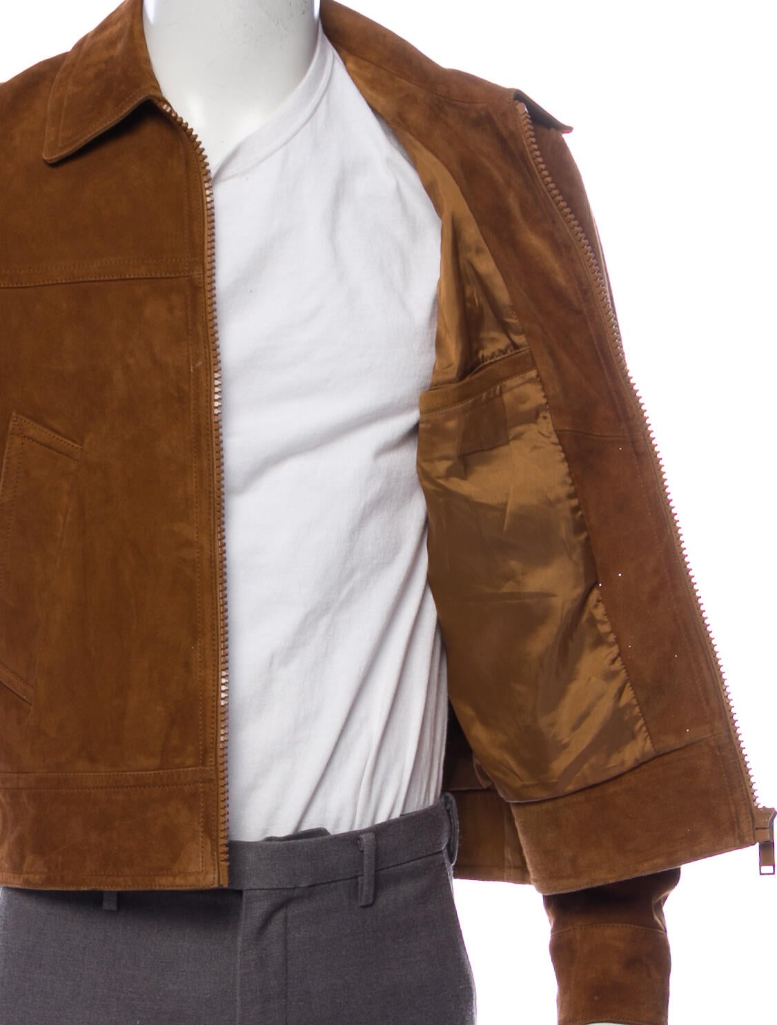 Sandro Suede Point Collar Jacket