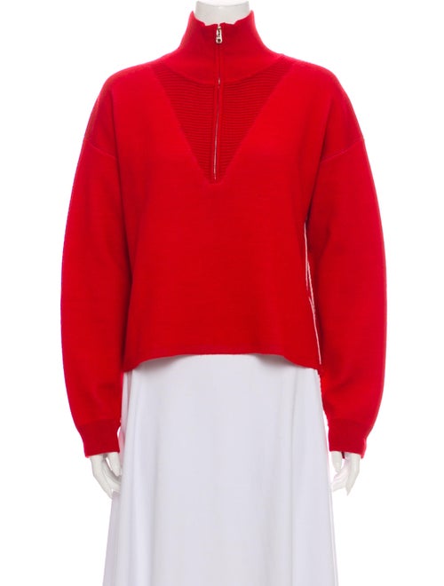 Sandro Turtleneck Long Sleeve Sweatshirt Orange