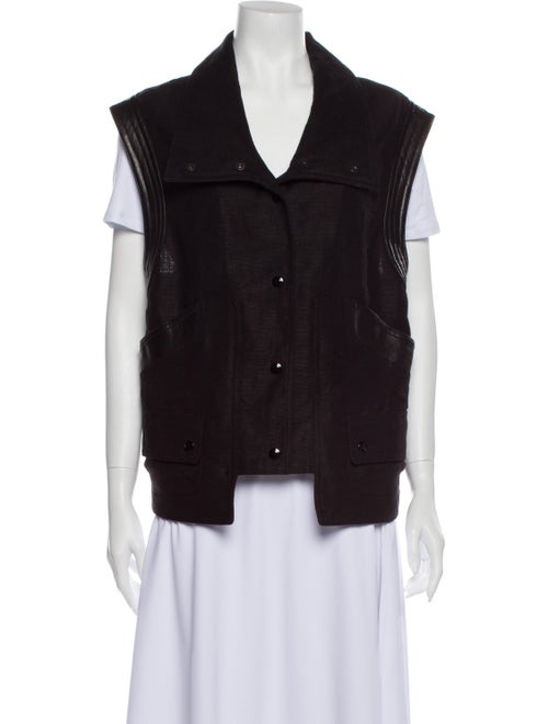Sandro Linen Vest Black