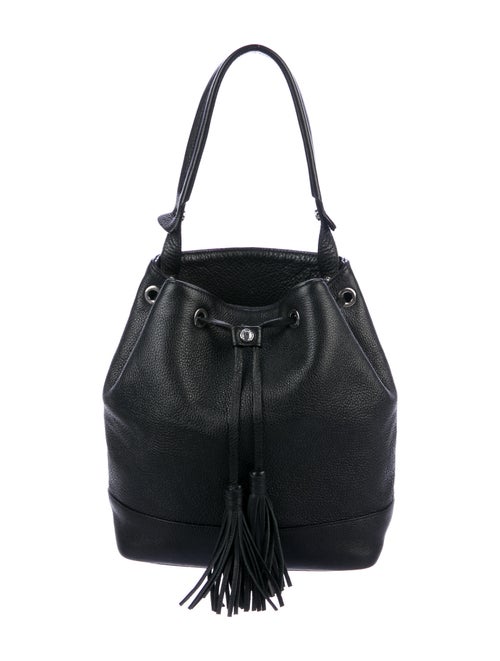 Sandro Leather Shoulder Bag Black