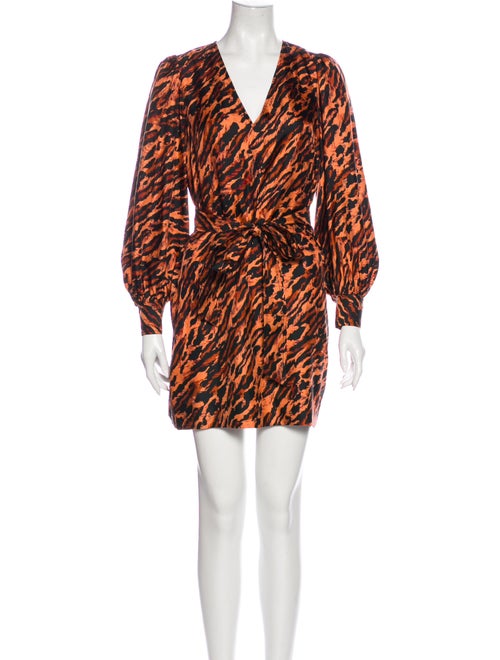 Sandro Silk Mini Dress Orange