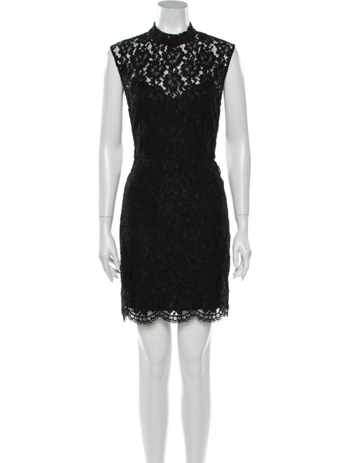 Sandro Lace Pattern Mini Dress Black