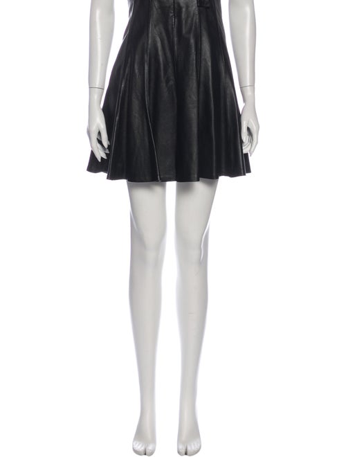 Sandro Leather Knee-Length Skirt Black