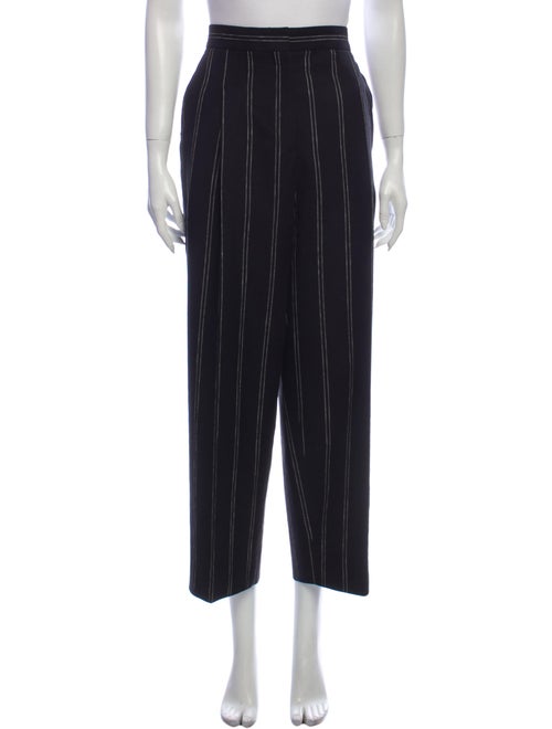 Sandro Striped Wide Leg Pants Black